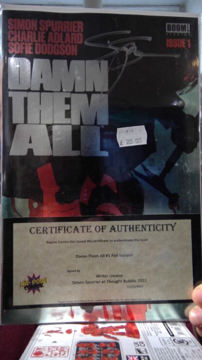 DAMN THEM ALL #1 DANI FOIL VARIANT COVER, SIGNED BY SIMON SPURRIER