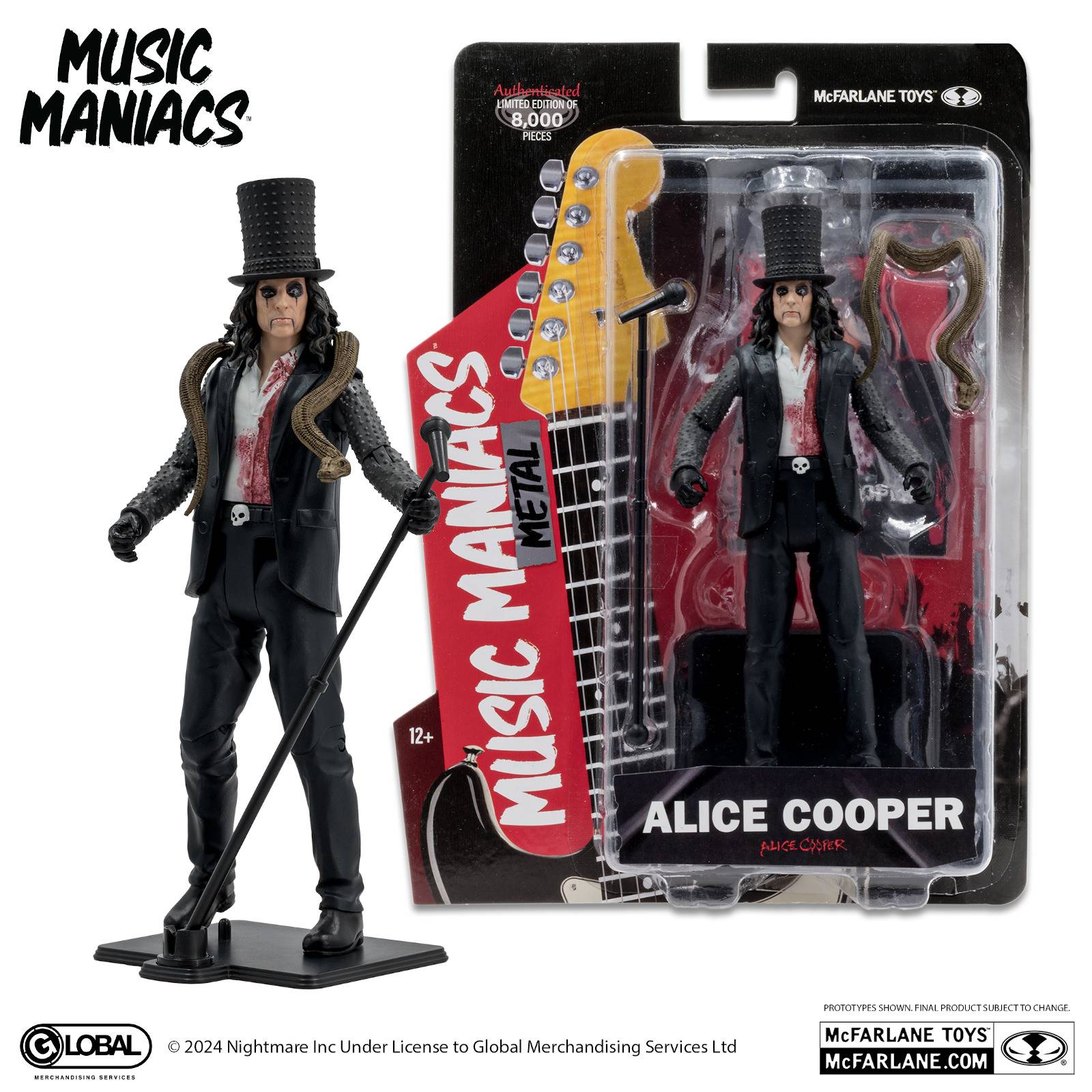 MUSIC MANIACS METAL 6IN WV1 ALICE COOPER ACTION FIGURE